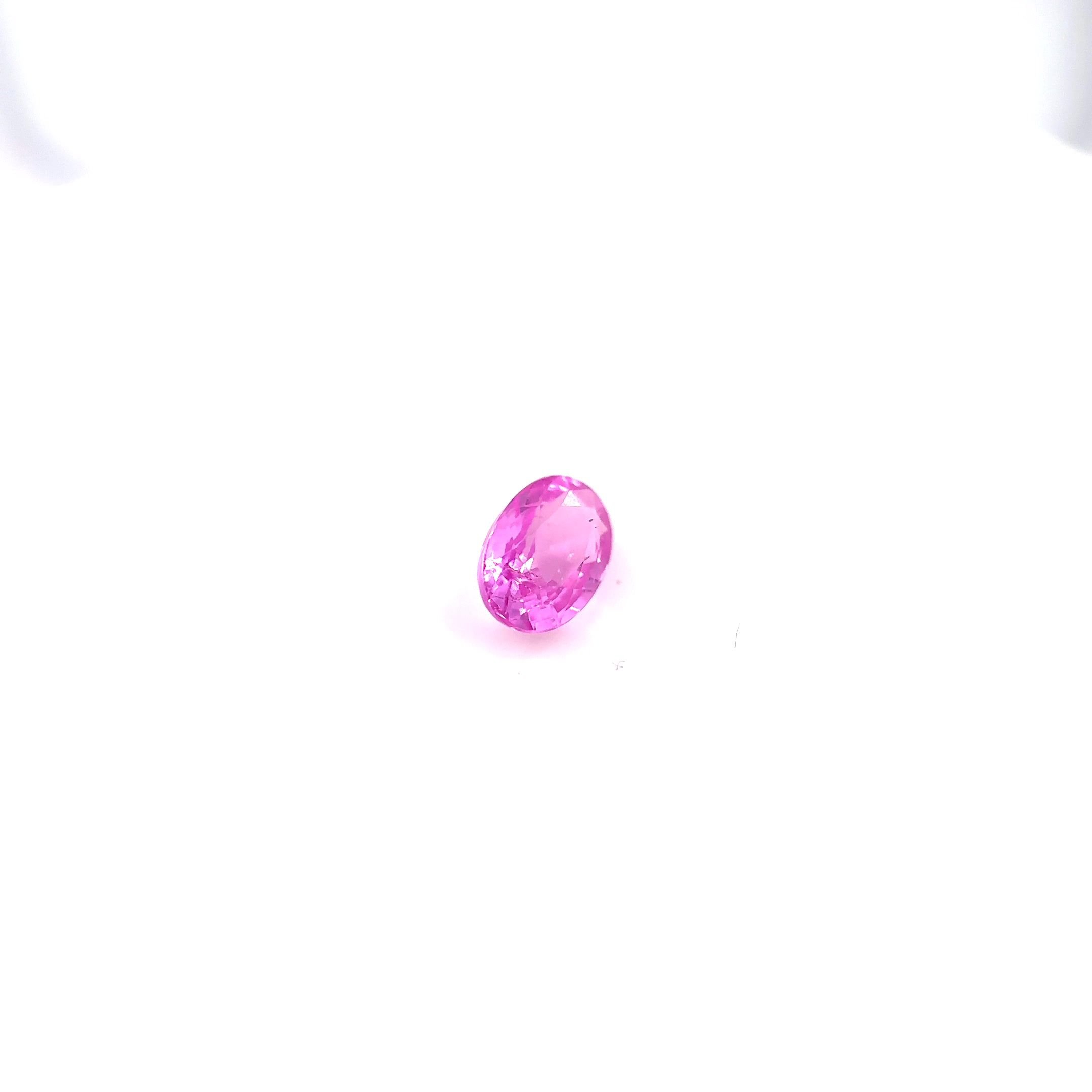 0.62 Carat Pink Oval Sapphire