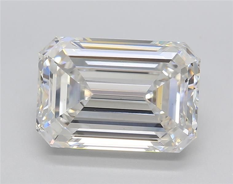 5.25ct F VS1 Rare Carat Ideal Cut Emerald Lab Grown Diamond