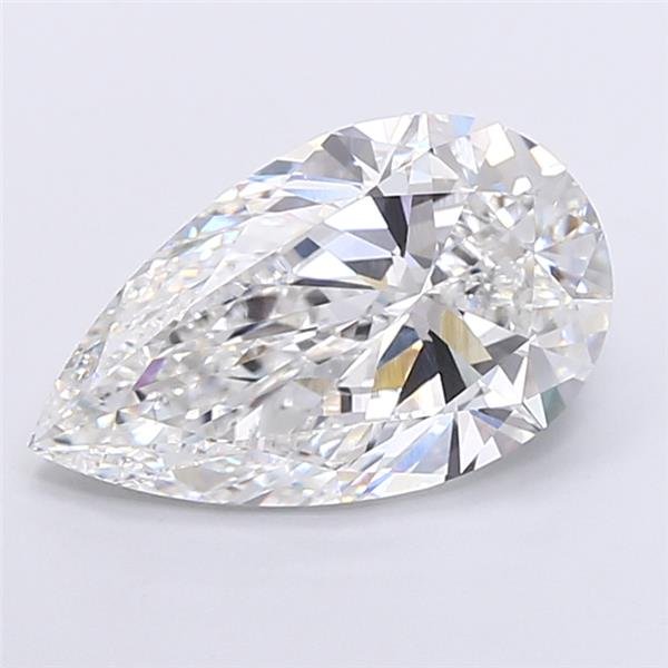 7.04ct F VVS2 Rare Carat Ideal Cut Pear Lab Grown Diamond