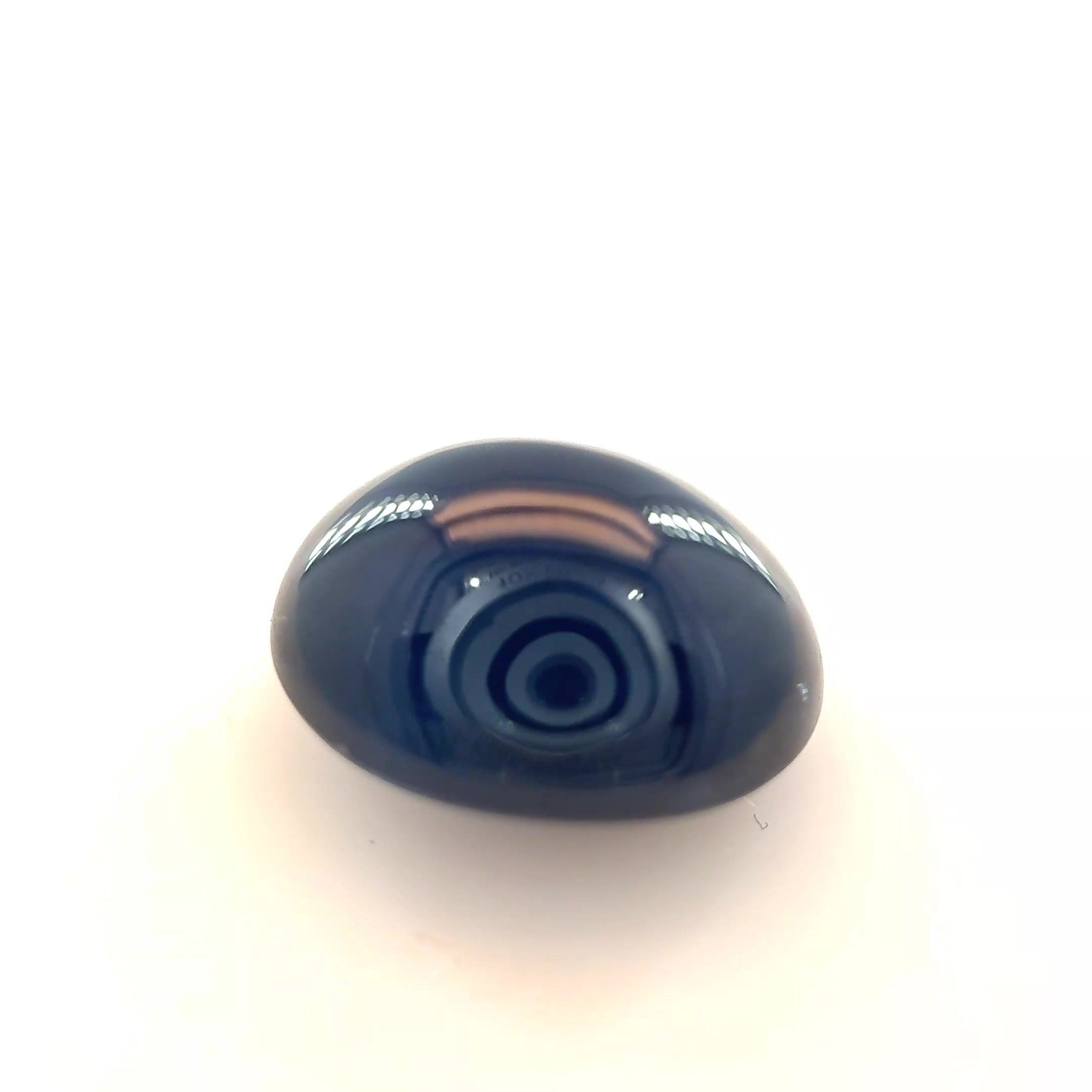 5.36 Carat Deep Blue Oval Sapphire