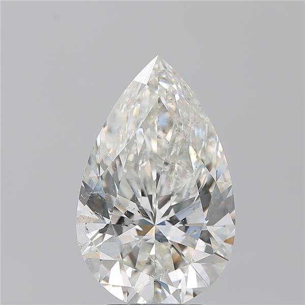 4.02ct I SI2 Rare Carat Ideal Cut Pear Diamond