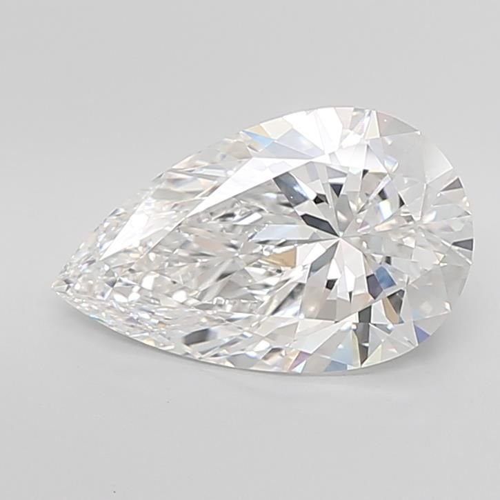 5.10ct E VVS2 Rare Carat Ideal Cut Pear Lab Grown Diamond