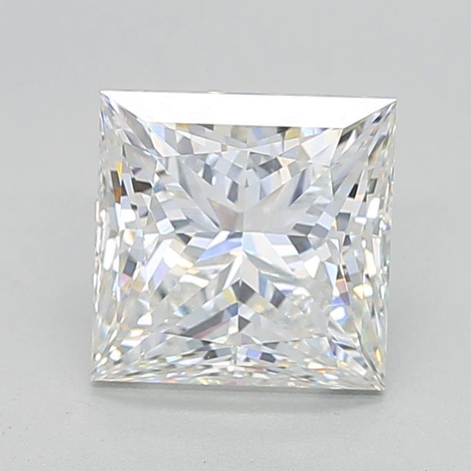 3.04ct F VVS2 Rare Carat Ideal Cut Princess Lab Grown Diamond