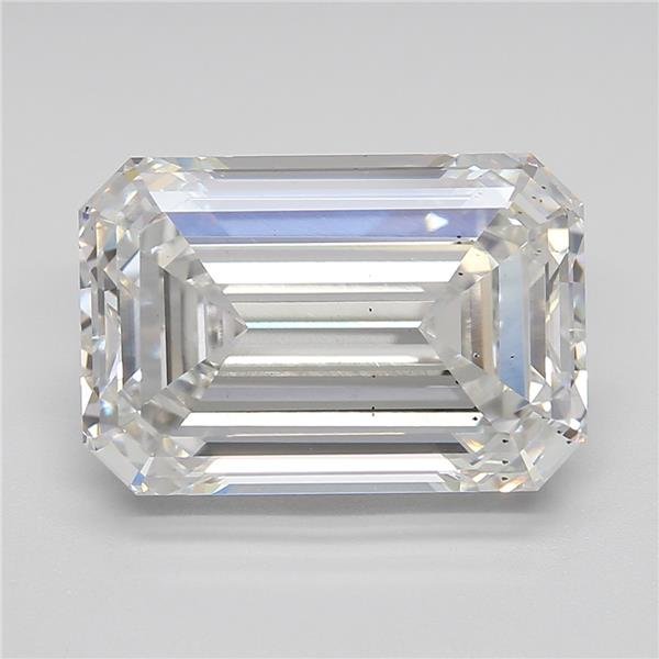 6.12ct G SI1 Rare Carat Ideal Cut Emerald Lab Grown Diamond