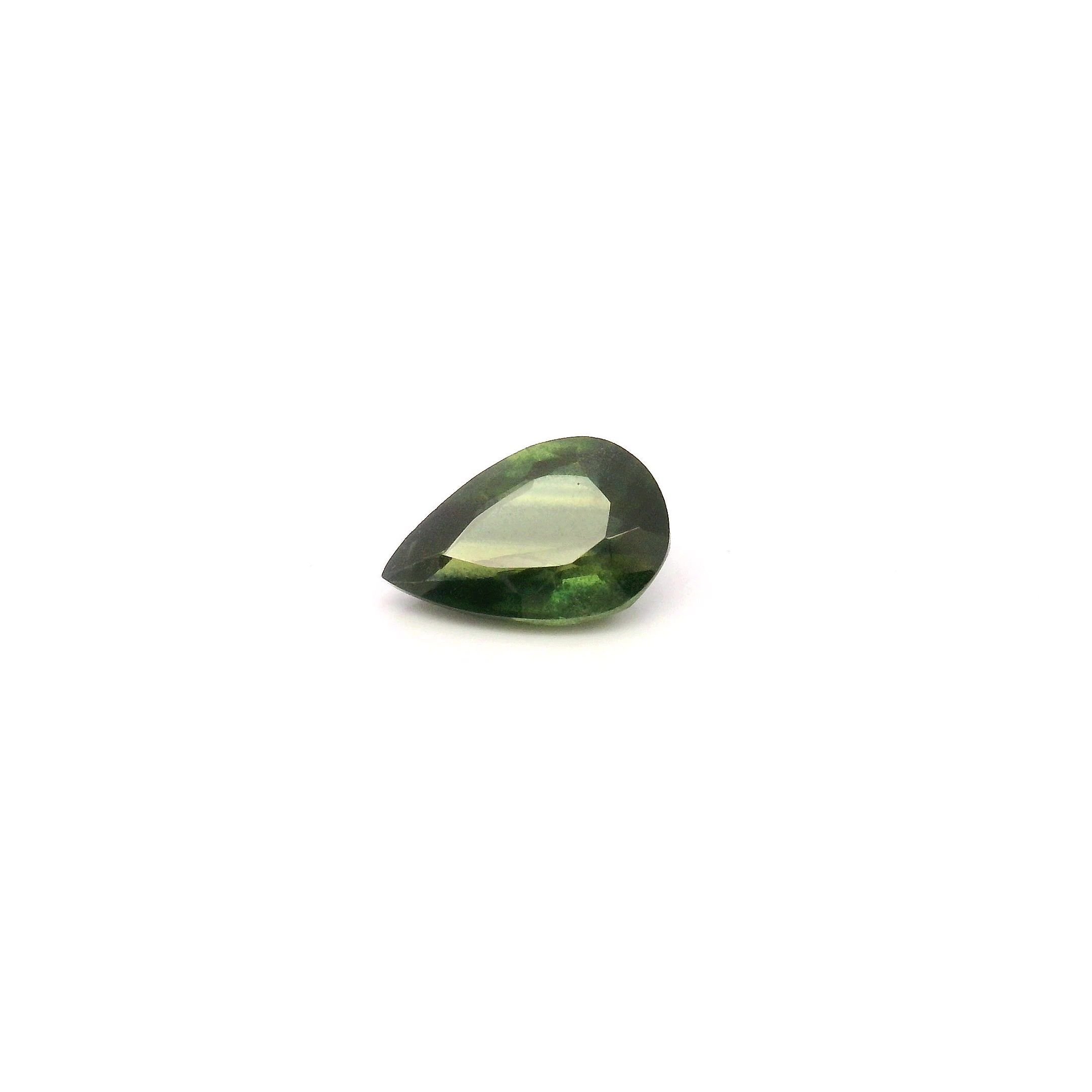 0.42 Carat Green Pear Sapphire