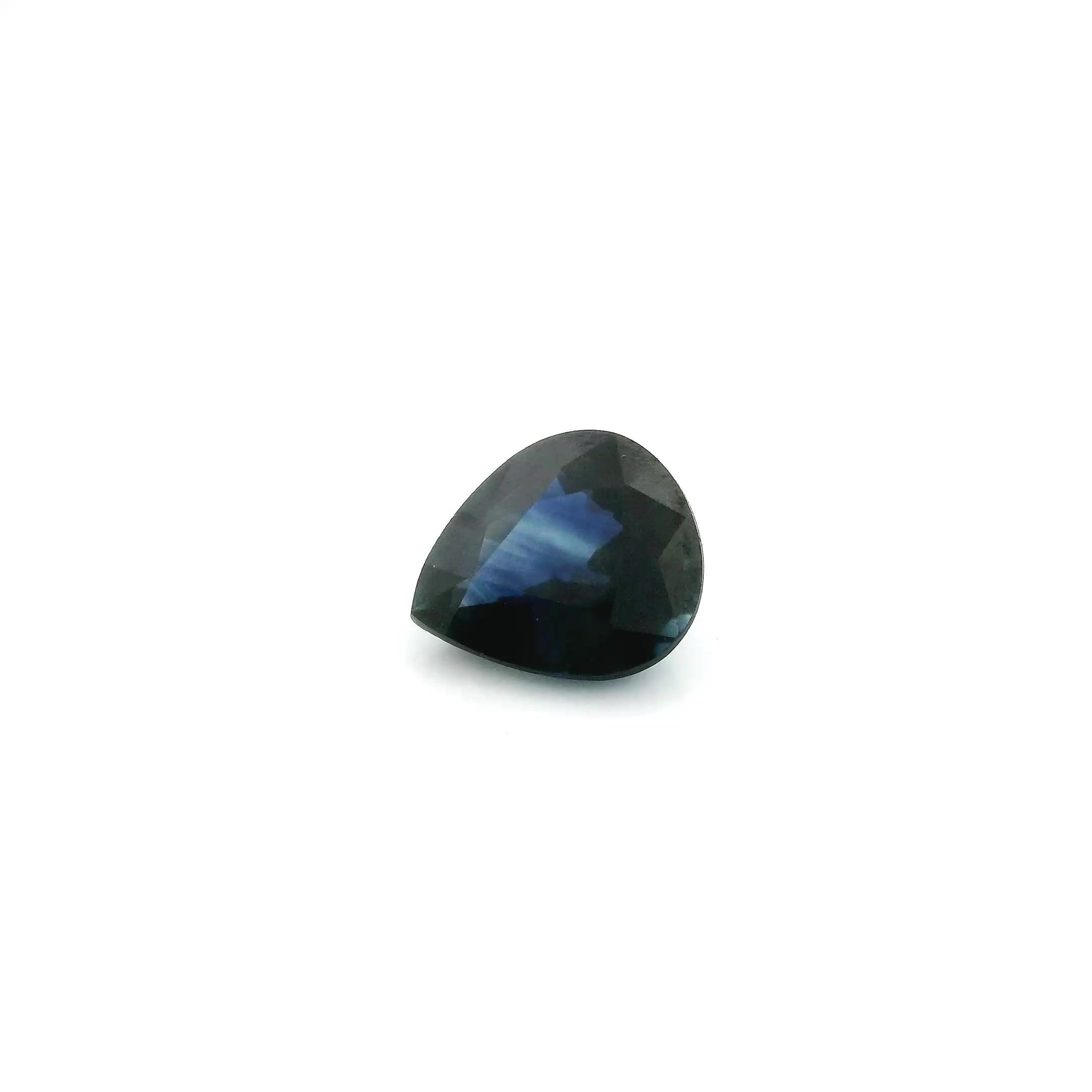 1.09 Carat Intense Blue Pear Sapphire