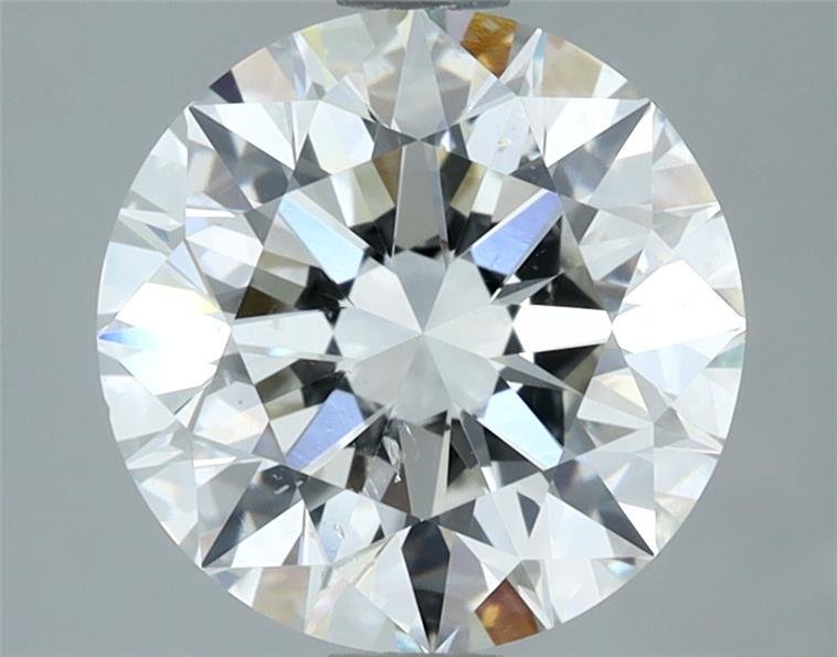 3.01ct J SI2 Rare Carat Ideal Cut Round Diamond