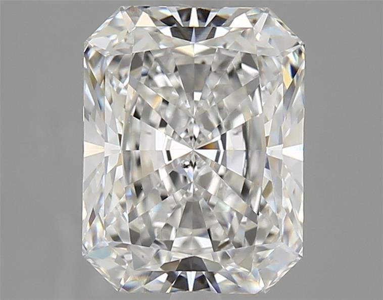 3.09ct F SI1 Rare Carat Ideal Cut Radiant Diamond