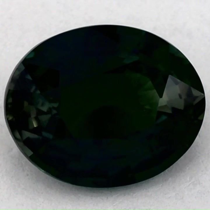 1.82 Carat Green Oval Sapphire