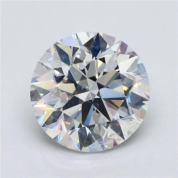 4.10ct D SI2 Rare Carat Ideal Cut Round Diamond