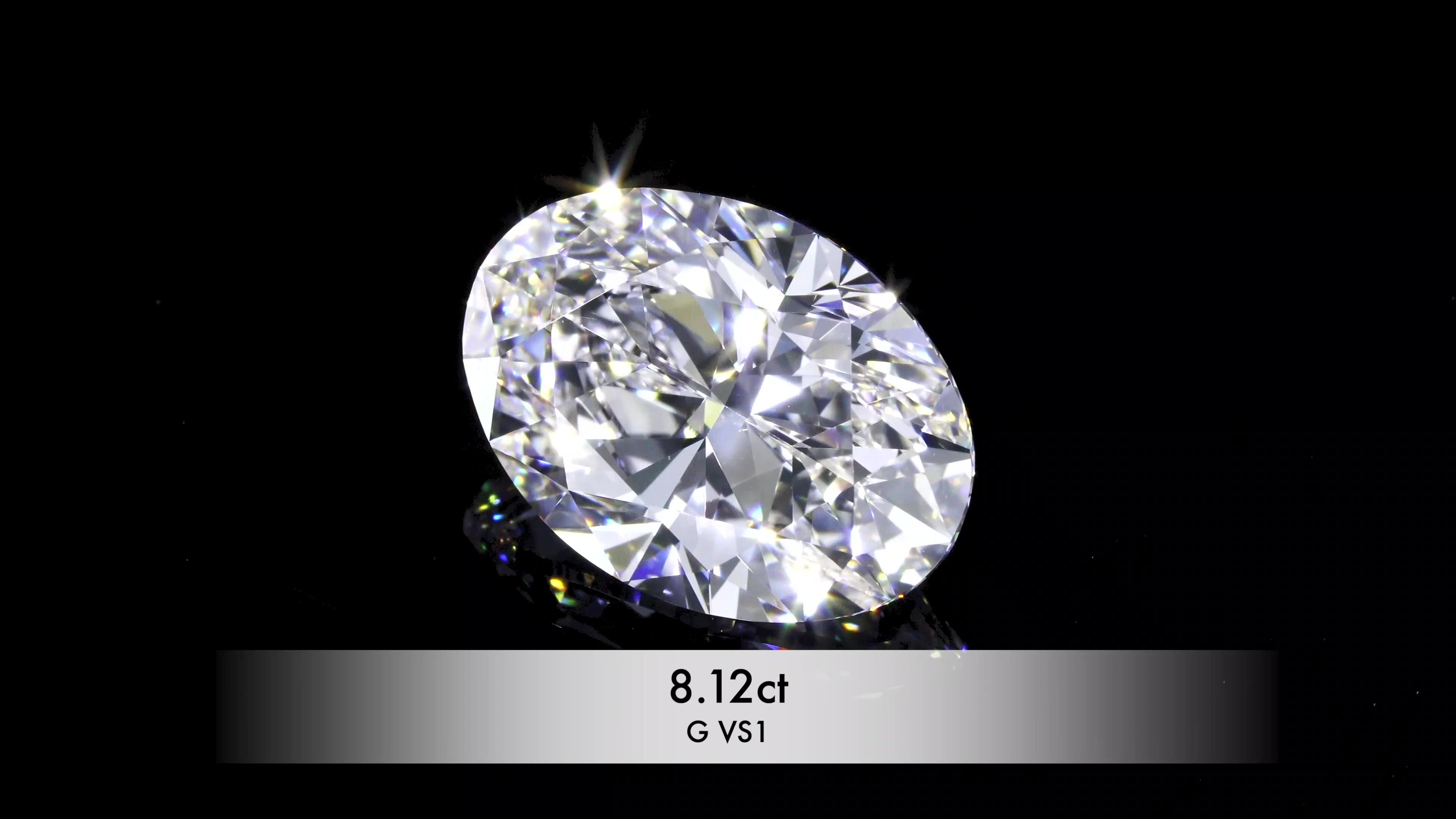 8.12ct G VS1 Rare Carat Ideal Cut Oval Diamond