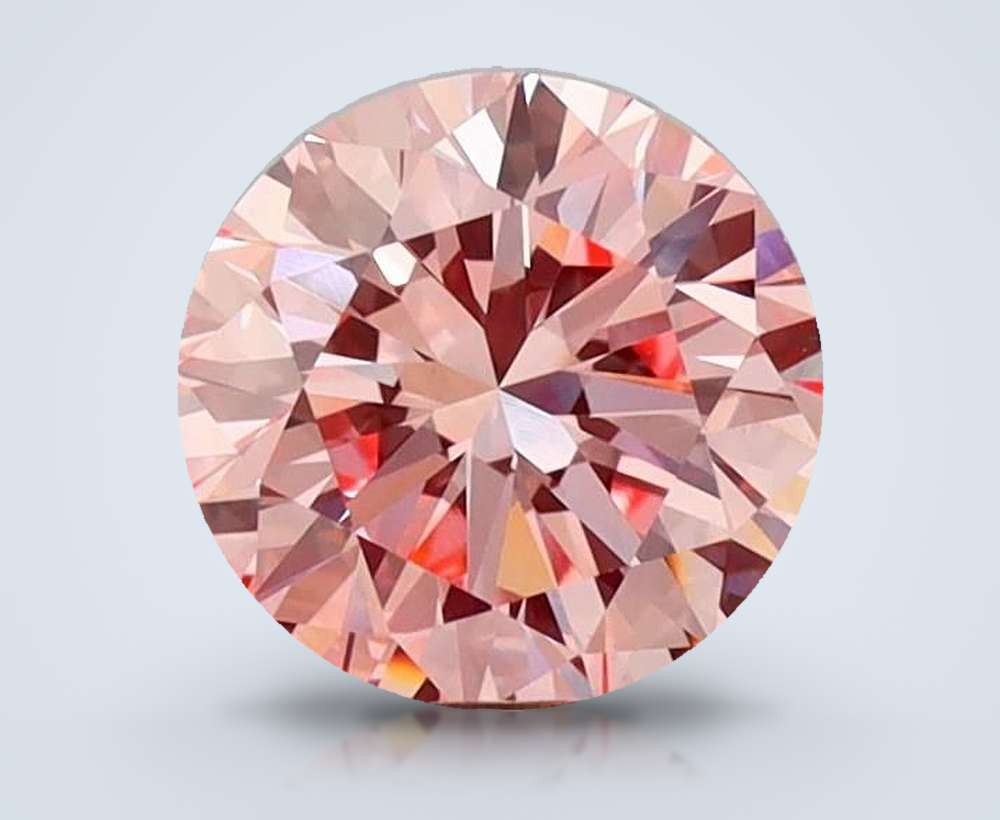 1.54 Ct. Fancy Intense Pink Round Lab Diamond