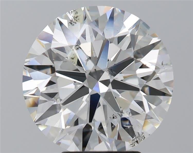 5.01ct G SI2 Rare Carat Ideal Cut Round Diamond