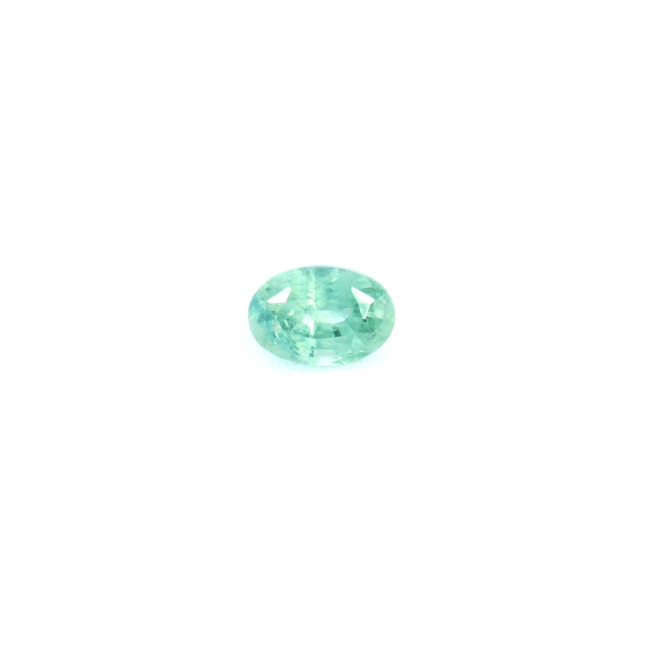 0.85 Carat Green Oval Sapphire