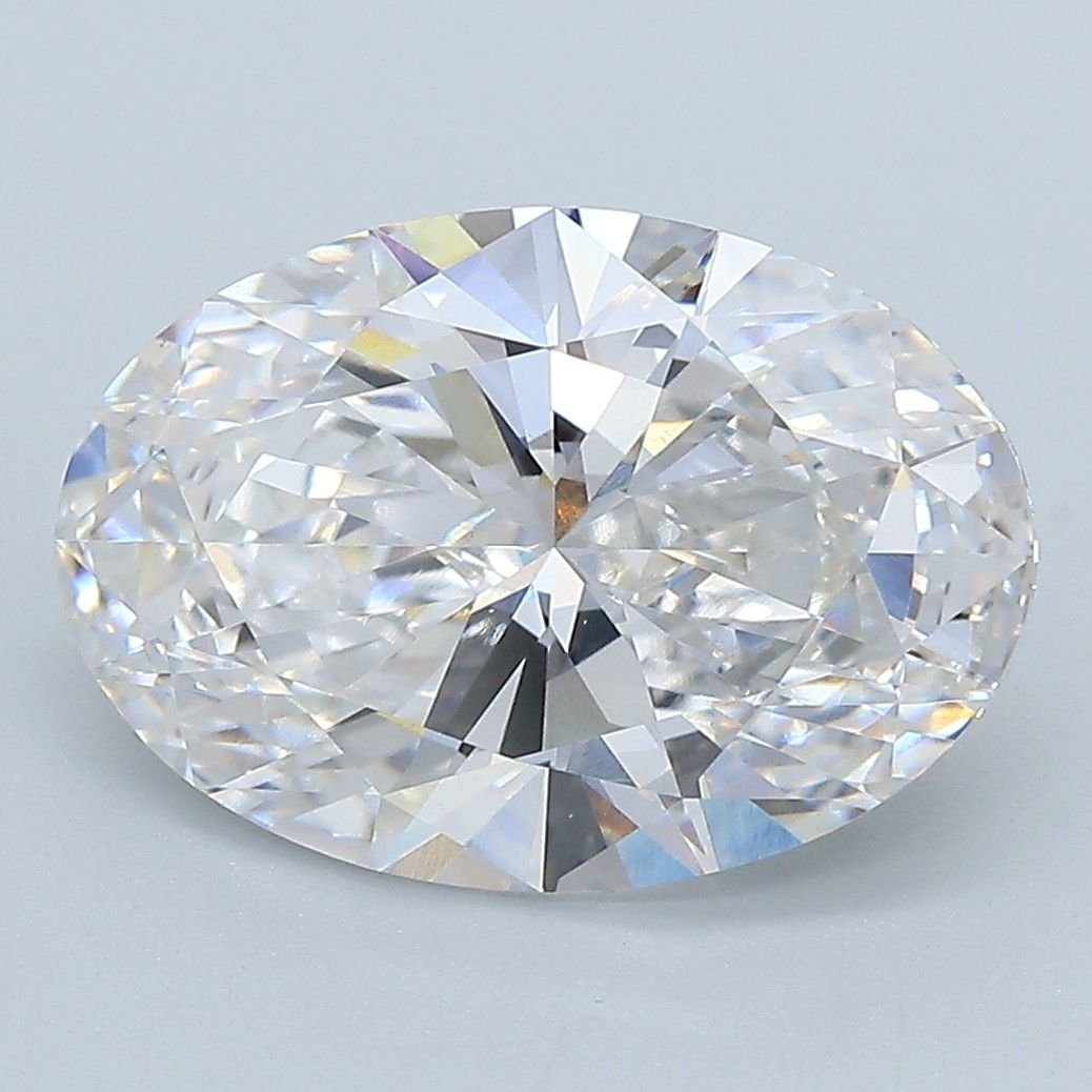 4.24ct F VS1 Rare Carat Ideal Cut Oval Lab Grown Diamond