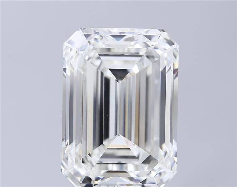 20.26ct F VVS2 Rare Carat Ideal Cut Emerald Lab Grown Diamond