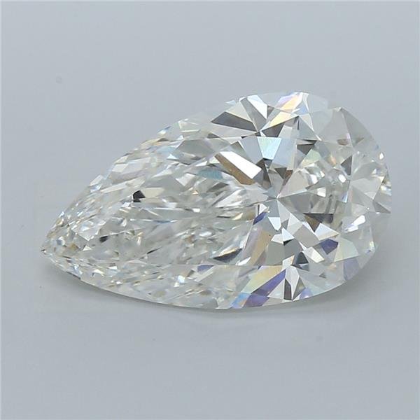 5.21ct F VS1 Rare Carat Ideal Cut Pear Lab Grown Diamond