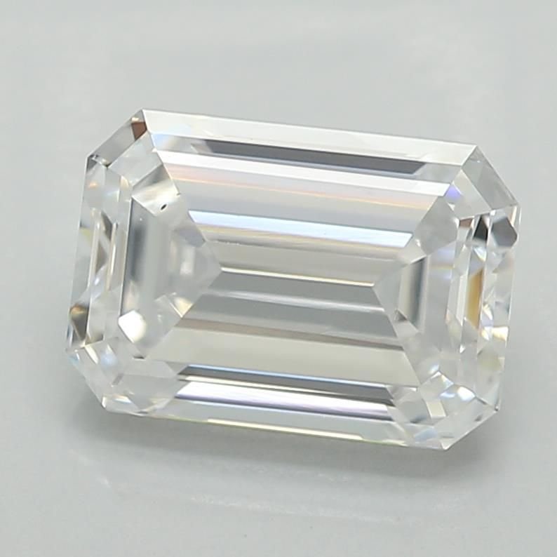 1.06ct D VS2 Rare Carat Ideal Cut Emerald Lab Grown Diamond