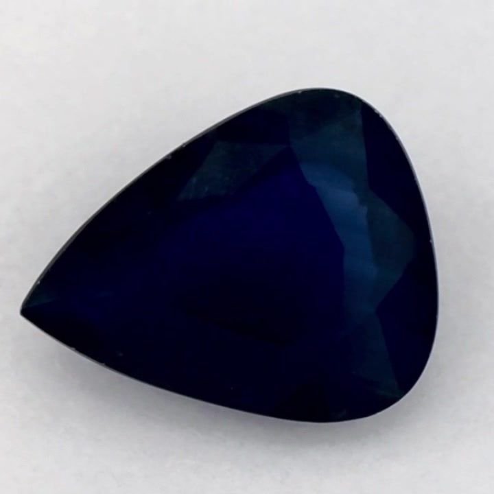 3.17 Carat Blue Pear Sapphire
