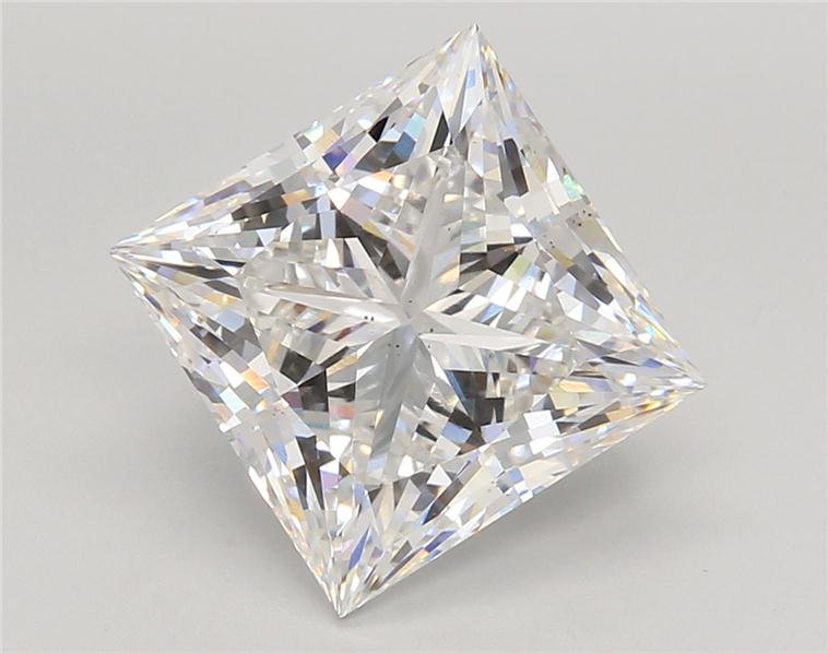 5.04ct E VS2 Rare Carat Ideal Cut Princess Lab Grown Diamond