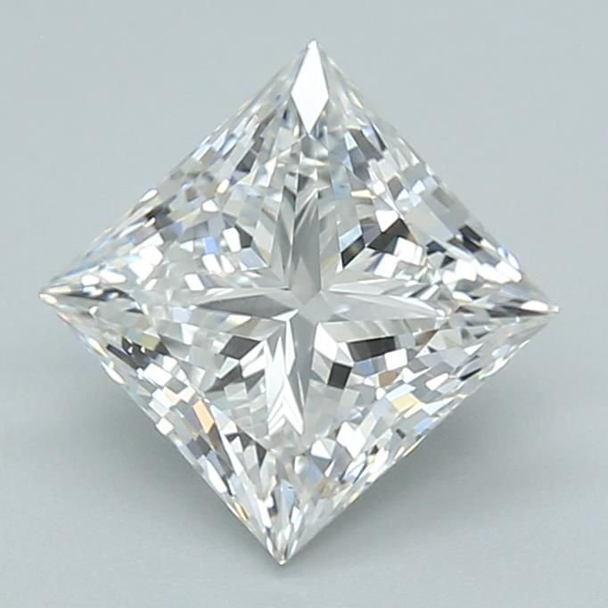 1.73ct E VVS2 Rare Carat Ideal Cut Princess Lab Grown Diamond