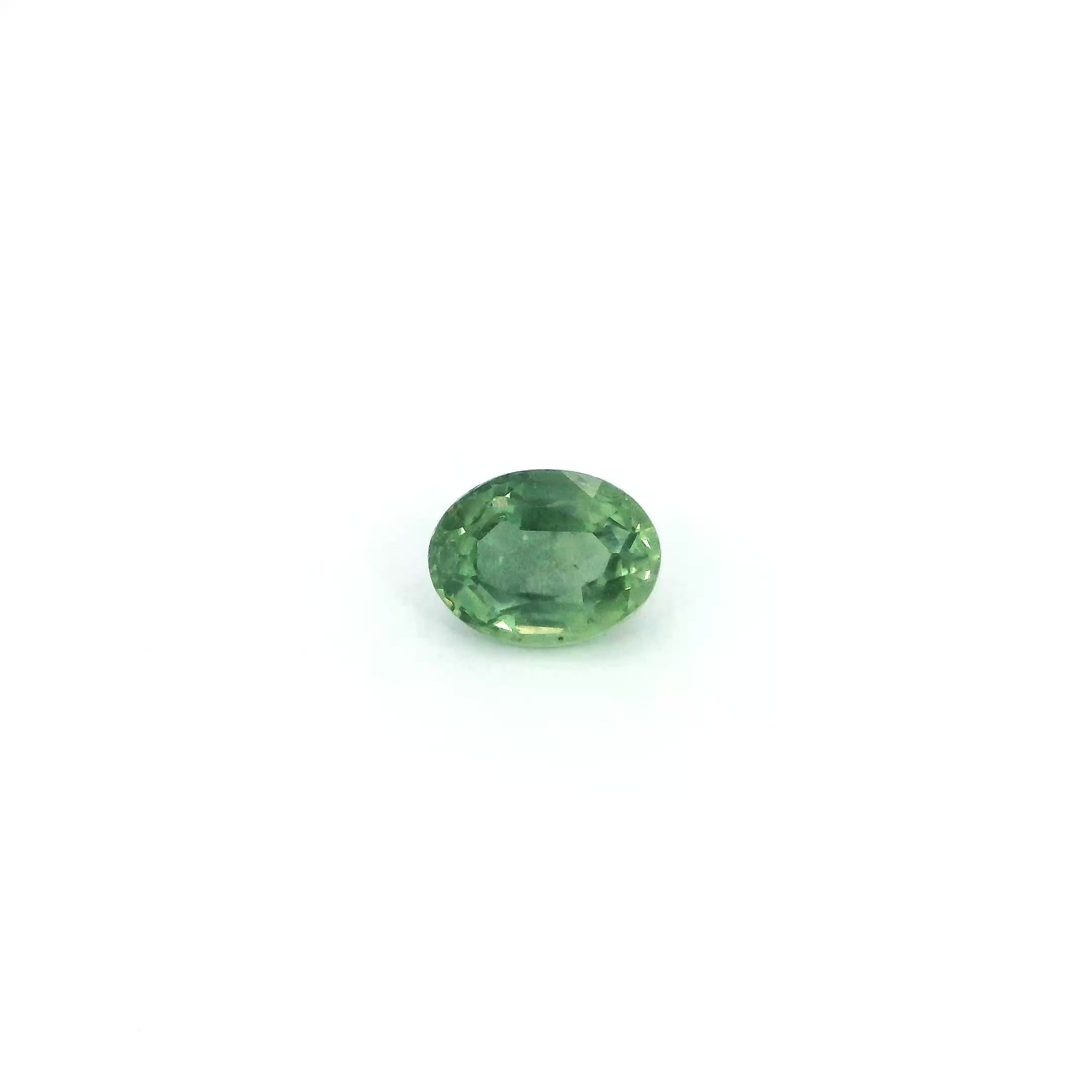 0.60 Carat Green Oval Sapphire