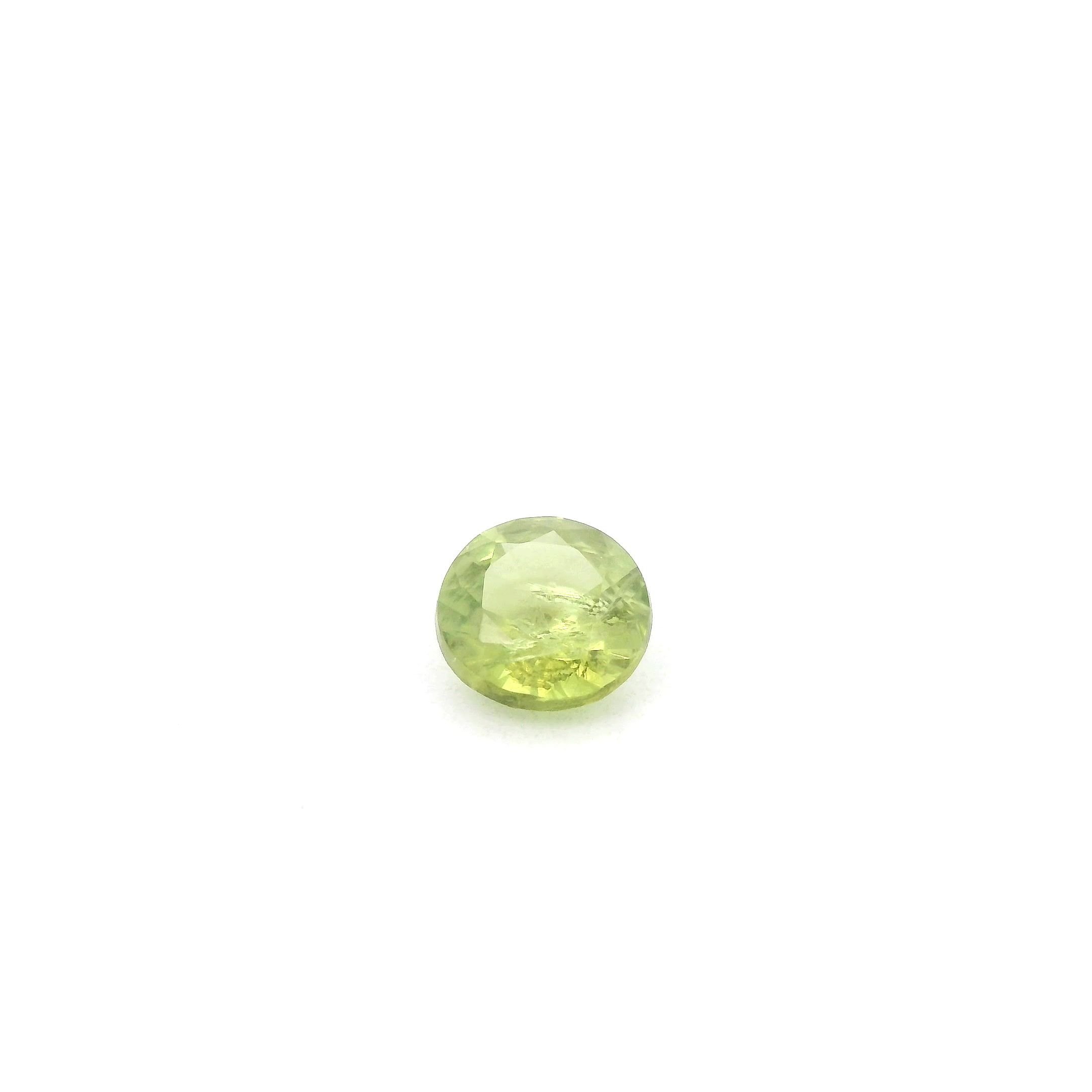 0.58 Carat Green Round Sapphire