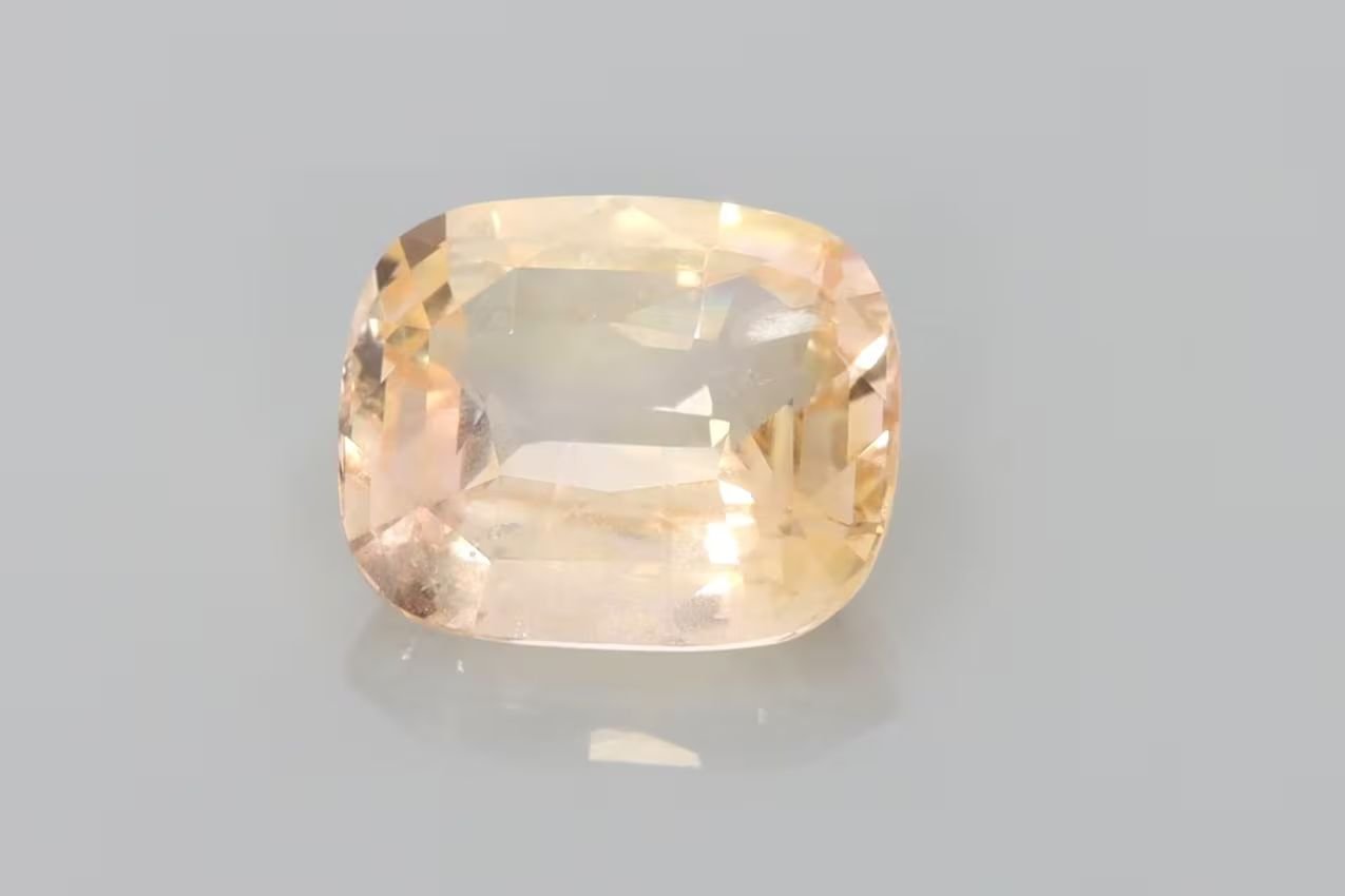 4.68 Carat Vivid Orange Cushion Sapphire