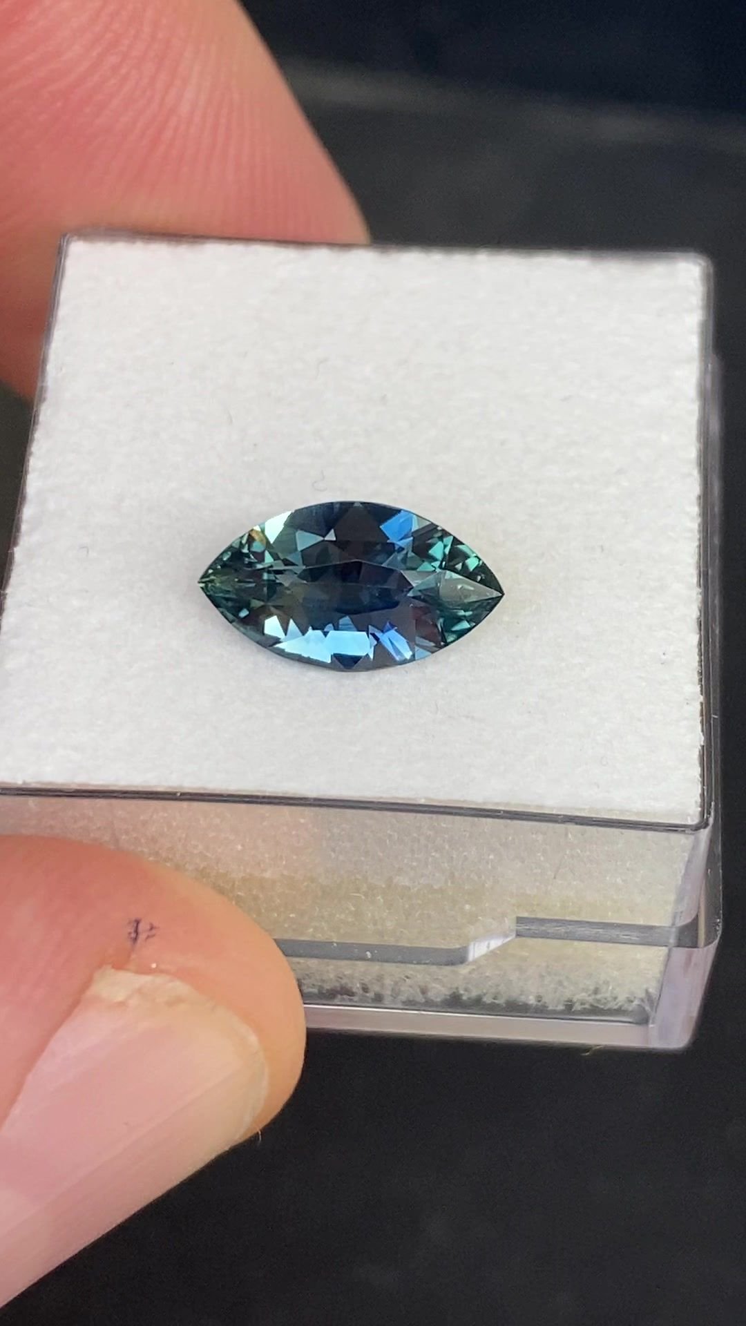 2.01 Carat Green Marquise Sapphire