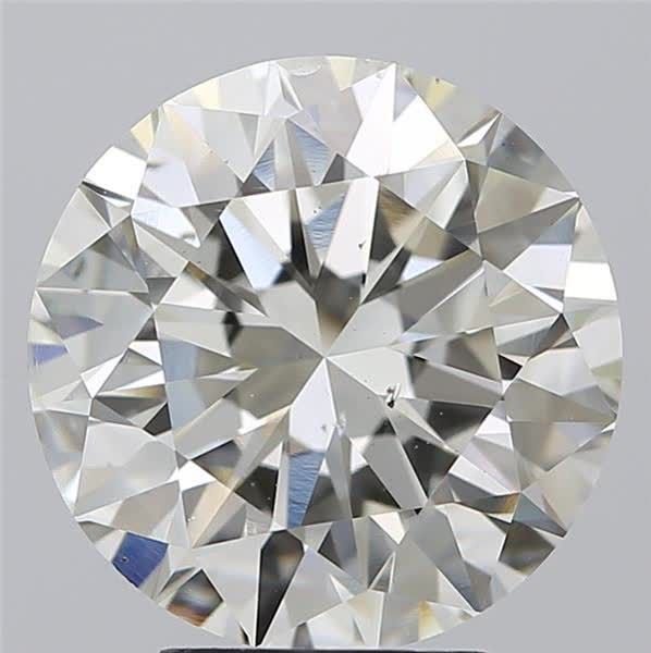 5.01ct J SI1 Rare Carat Ideal Cut Round Diamond