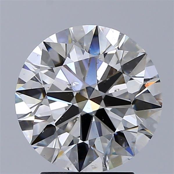 3.02ct F SI2 Rare Carat Ideal Cut Round Diamond