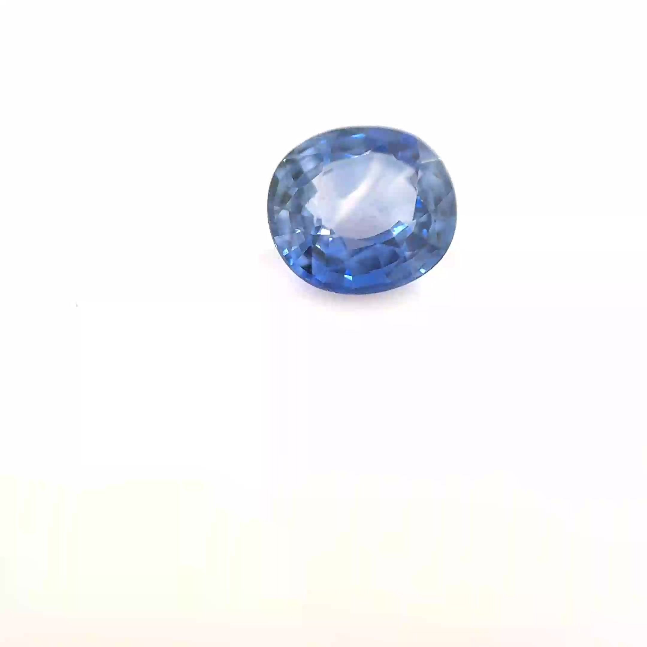 0.98 Carat Light Blue Cushion Sapphire