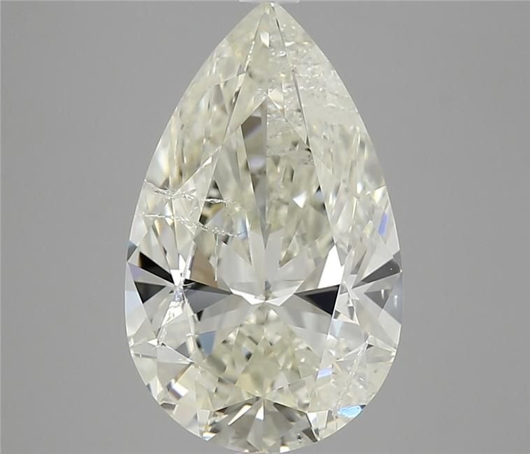 5.01ct K SI2 Rare Carat Ideal Cut Pear Diamond