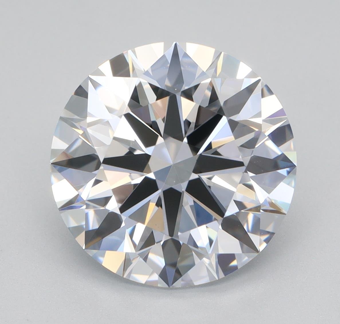 3.23ct E VVS2 Rare Carat Ideal Cut Round Lab Grown Diamond