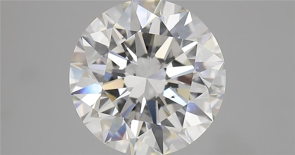 4.01ct F SI1 Rare Carat Ideal Cut Round Diamond