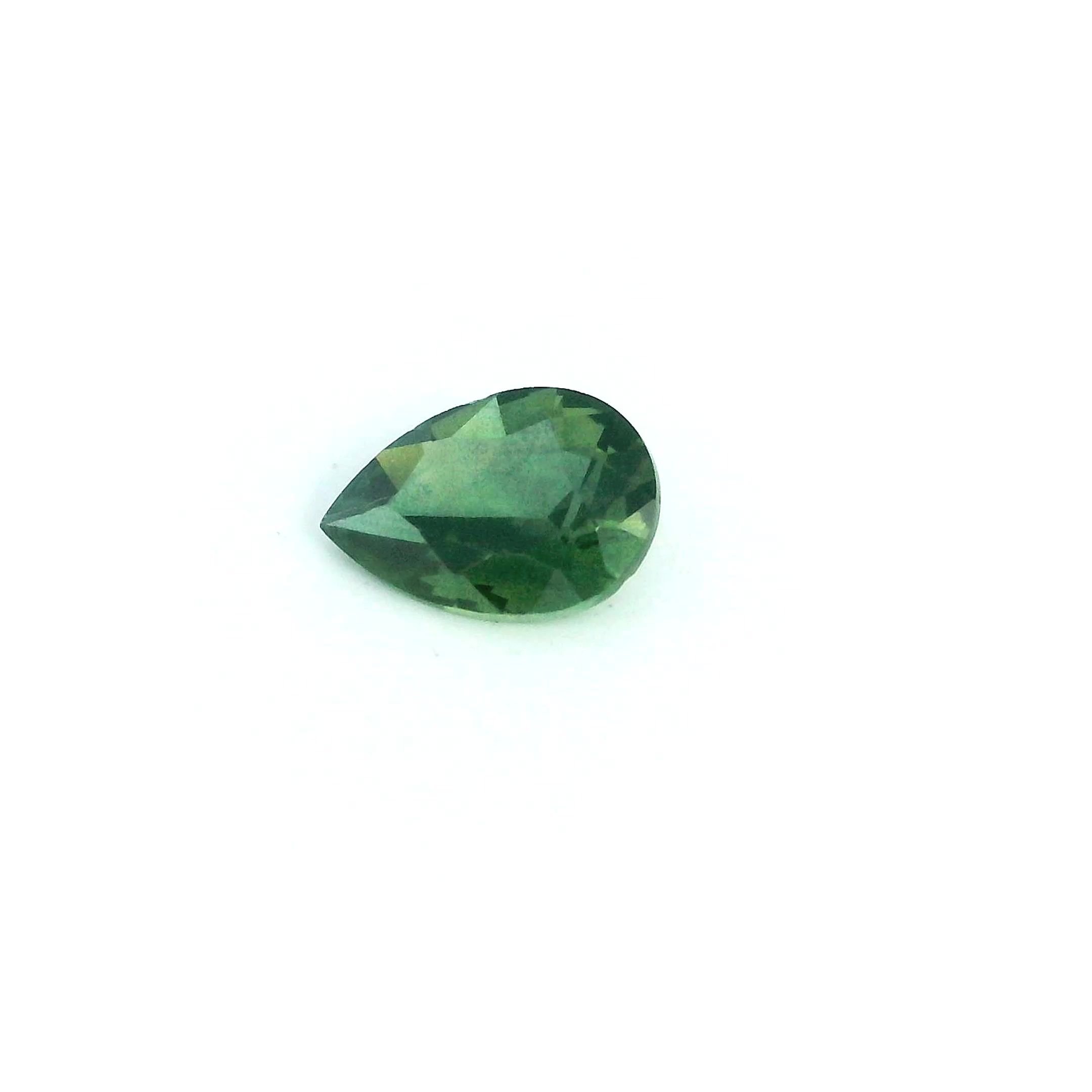 0.53 Carat Green Pear Sapphire