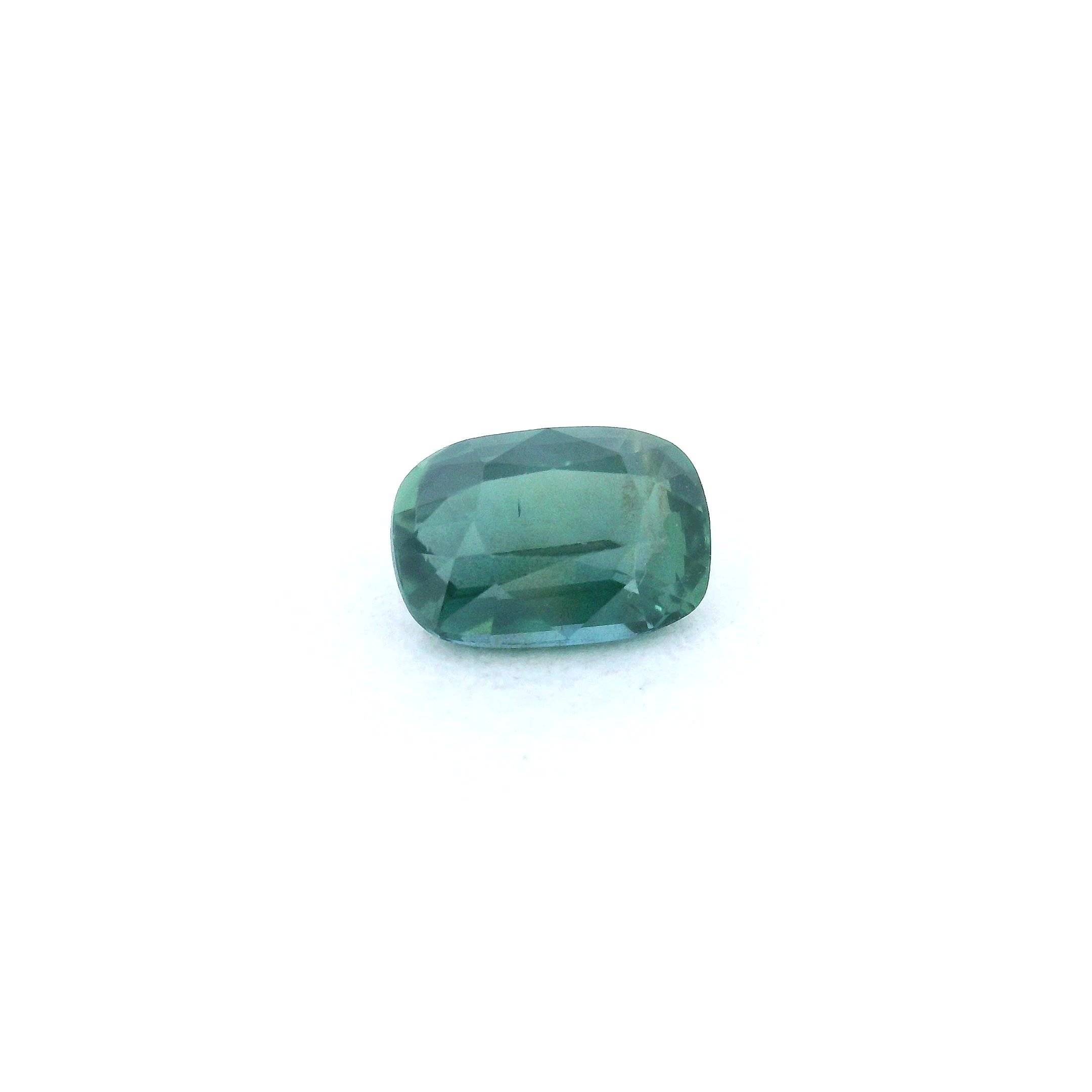 1.02 Carat Green Cushion Sapphire