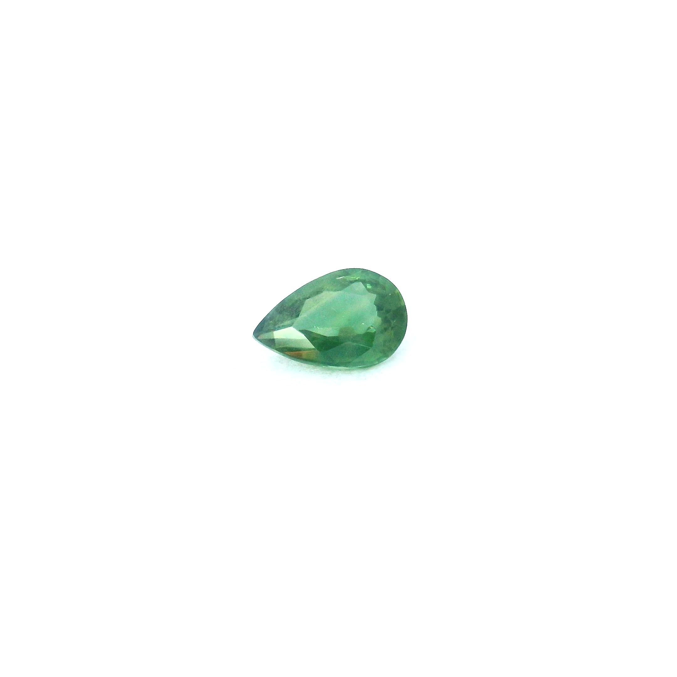 0.47 Carat Green Pear Sapphire
