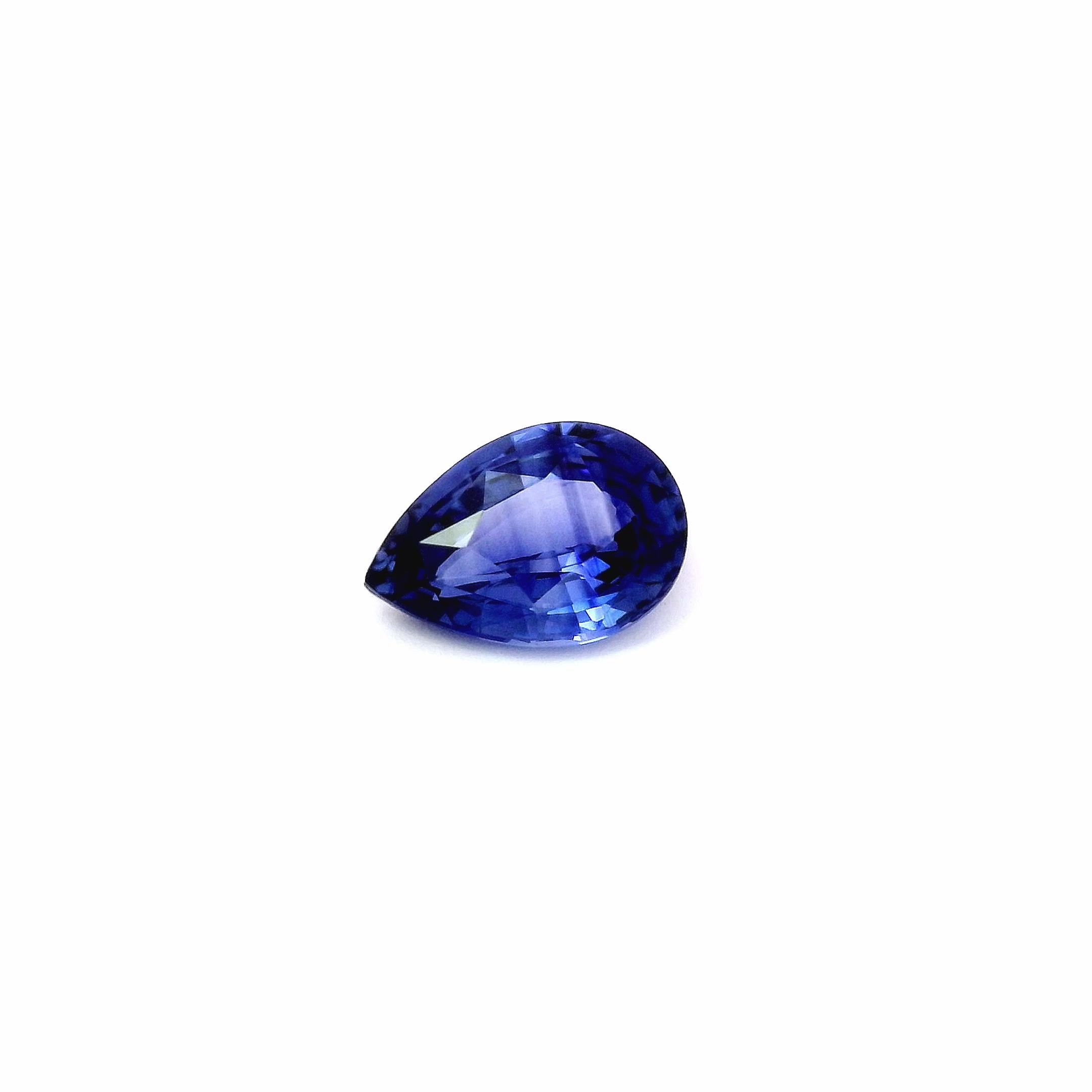 1.22 Carat Blue Pear Sapphire