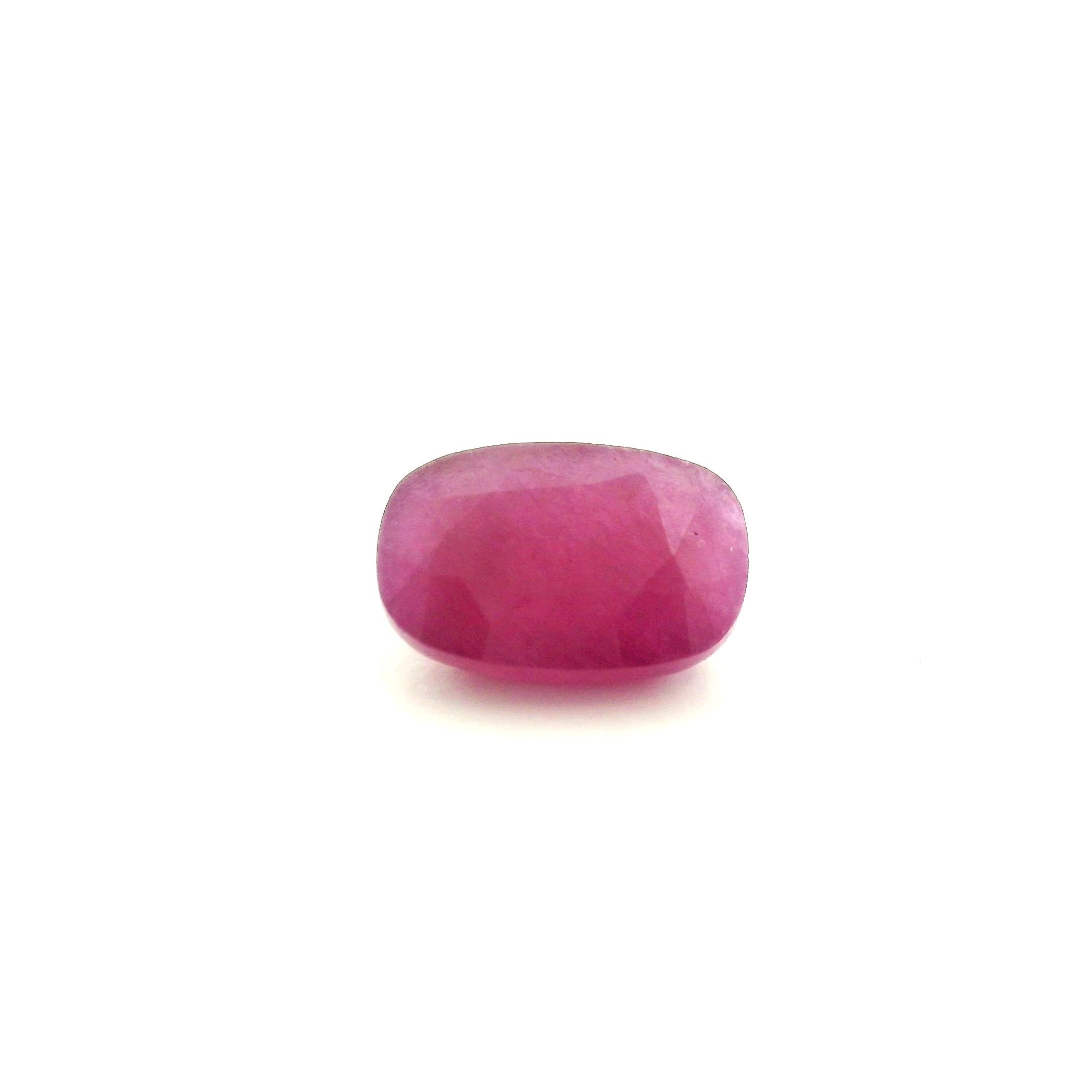2.69 Carat Red Cushion Ruby