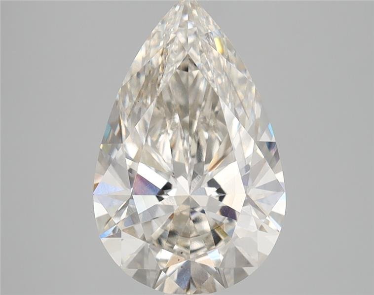 2.60ct H SI1 Rare Carat Ideal Cut Pear Lab Grown Diamond