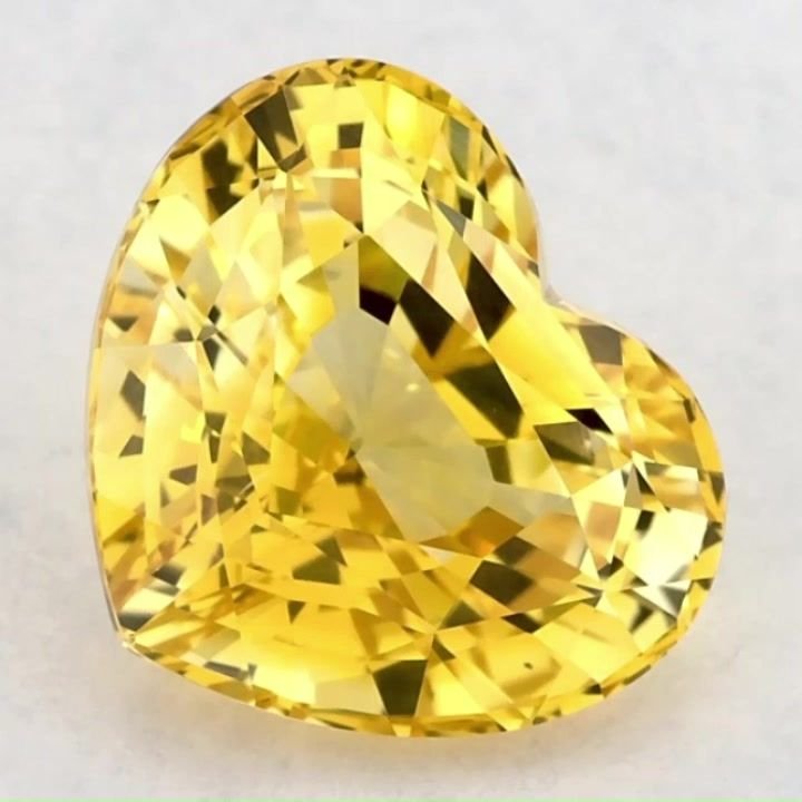 3.06 Carat Yellow Heart Sapphire