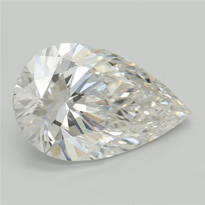 3.72ct F VS1 Rare Carat Ideal Cut Pear Lab Grown Diamond