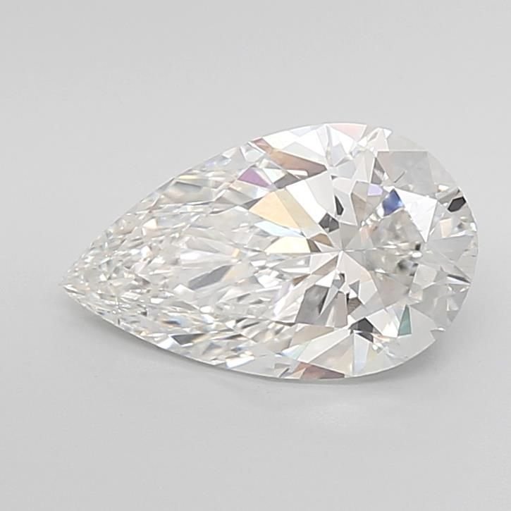 3.03ct F VVS2 Rare Carat Ideal Cut Pear Lab Grown Diamond