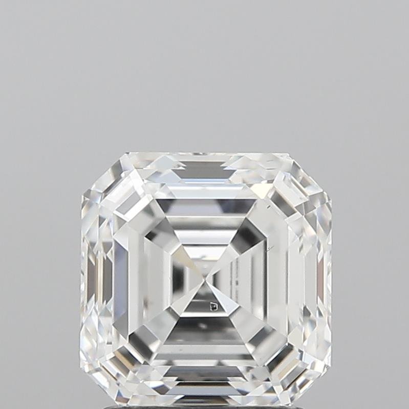 2.00ct D SI1 Very Good Cut Asscher Lab Grown Diamond