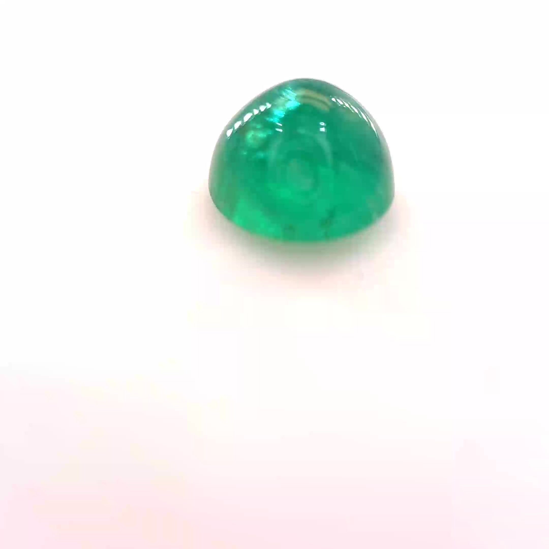 1.63 Carat Green Round Emerald