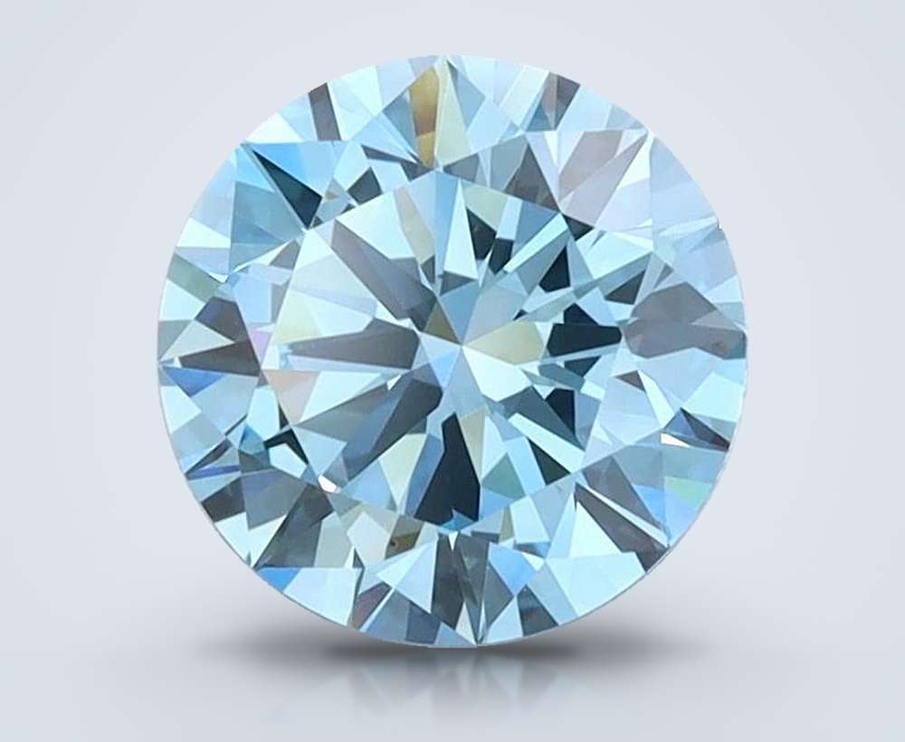 1.50 Ct. Fancy Vivid Blue Round Lab Diamond