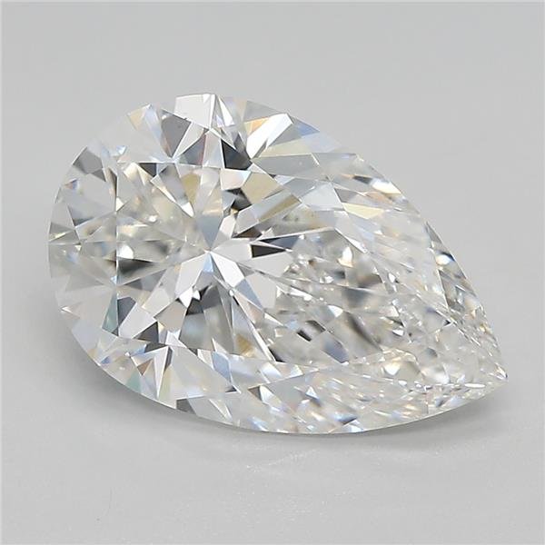 2.71ct F VS1 Rare Carat Ideal Cut Pear Lab Grown Diamond