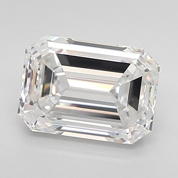 2.29ct F VVS2 Excellent Cut Emerald Lab Grown Diamond