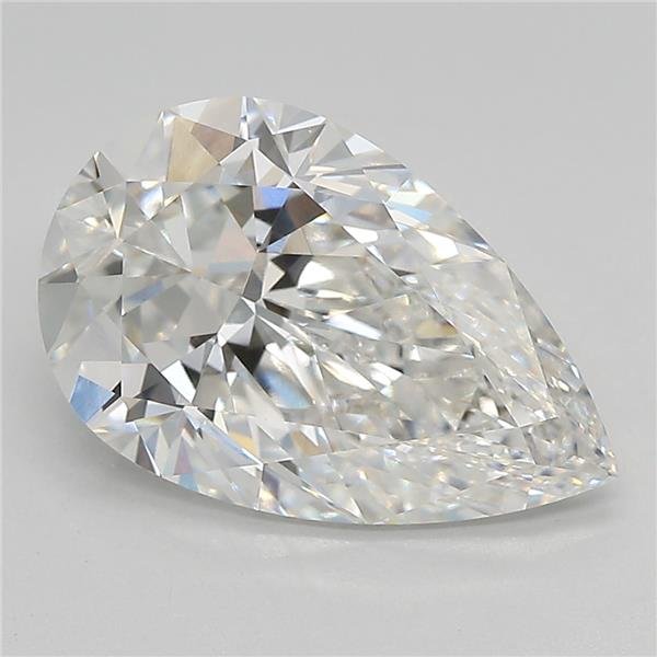 4.03ct F VVS2 Rare Carat Ideal Cut Pear Lab Grown Diamond